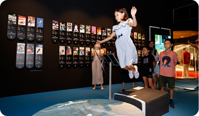 日本オリンピックミュージアムの展示・体験の様子